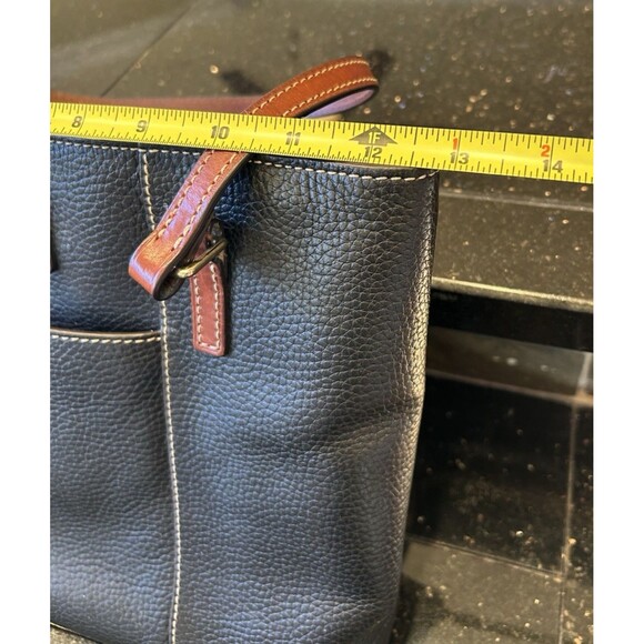 Dooney & Bourke 1975 Large Lexington Bag Purse Tote: Black Pebble Grain - Picture 10 of 11